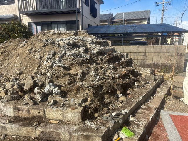 桑名市佛眼院　永代供養墓工事　⑥無縁塚解体